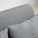 Sofa bed, double sofa, guest bed, including 2 cushions, gray (9)