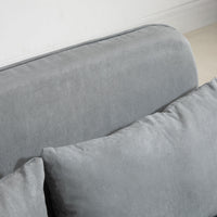 Sofa bed, double sofa, guest bed, including 2 cushions, gray (9)