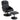 Recliner chair with footstool, faux leather upholstery, tiltable, ergonomic design, black