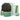 Cat litter box, 2 pull-out trays, 1 scoop, litter collection compartment, removable hood, green + black
