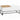 Extendable coffee table, modern living room table with sliding top, hidden storage space and steel legs, white