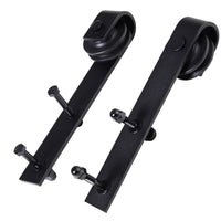 Sliding door track kit, up to 90 kg, carbon steel, 200 cm, black, tools included (9)