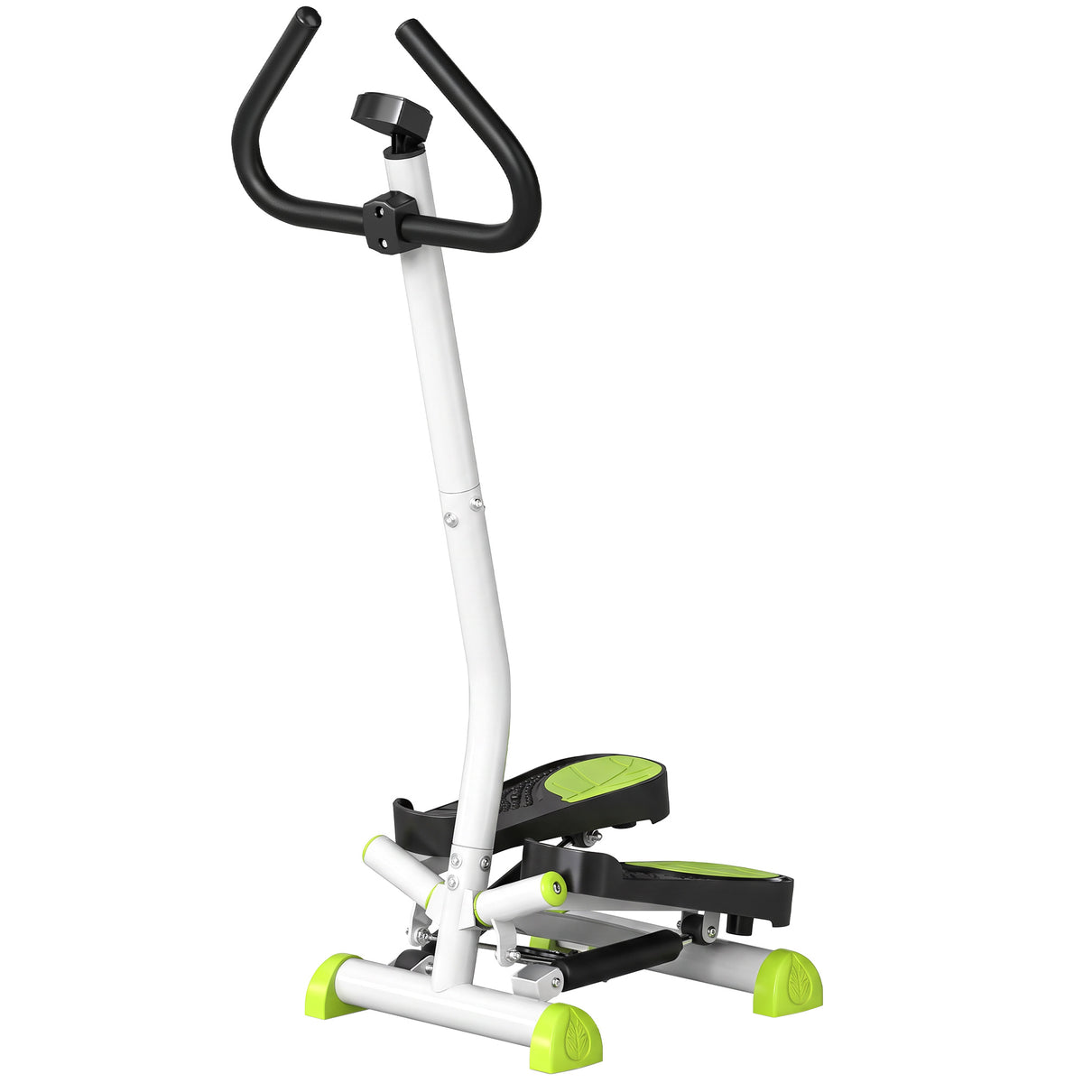 Stepper fitness machine, LCD monitor, non-slip pedals, steel and ABS, 55x44x108 cm, green and black