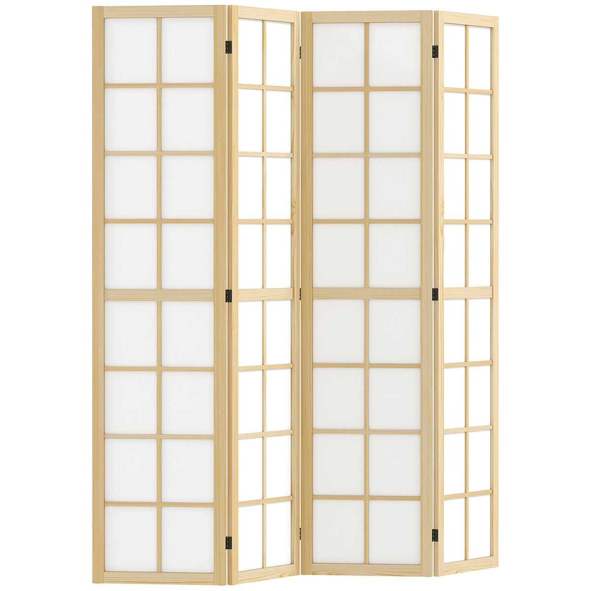 Foldable room divider, freestanding privacy screen for living room, bedroom, office, 160 x 170 cm