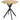 Round kitchen table, 80 cm, compact tabletop, chipboard, metal, white oak+black