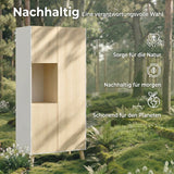 170 cm kitchen cabinet, modern cabinet with open compartment, adjustable shelves, natural wood look (8)