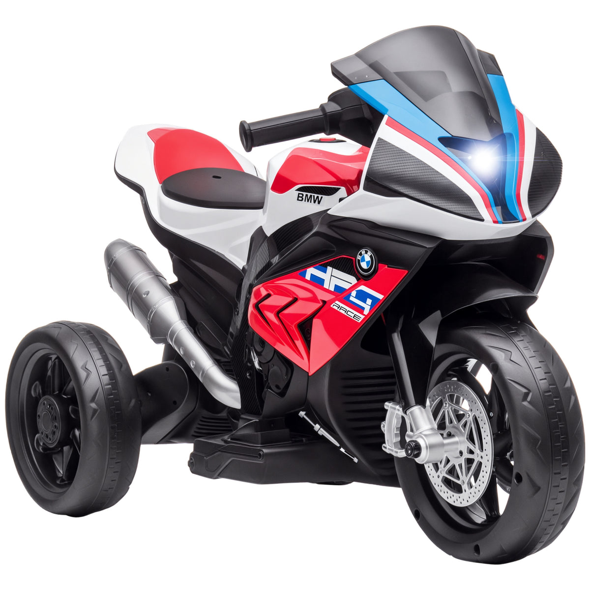 Children's motorcycle, electric motorcycle, headlights, 3 music modes, for children 1.5-5 years old, red, 82.5 x