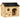Dog house, with ventilation openings, weatherproof, wooden material, black+wood color, 69 x 50 x 58.5 cm