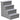Pet stairs, for dogs/cats, 4-step, short plush, up to 30 kg, 40 x 59 x 54.2 cm, grey
