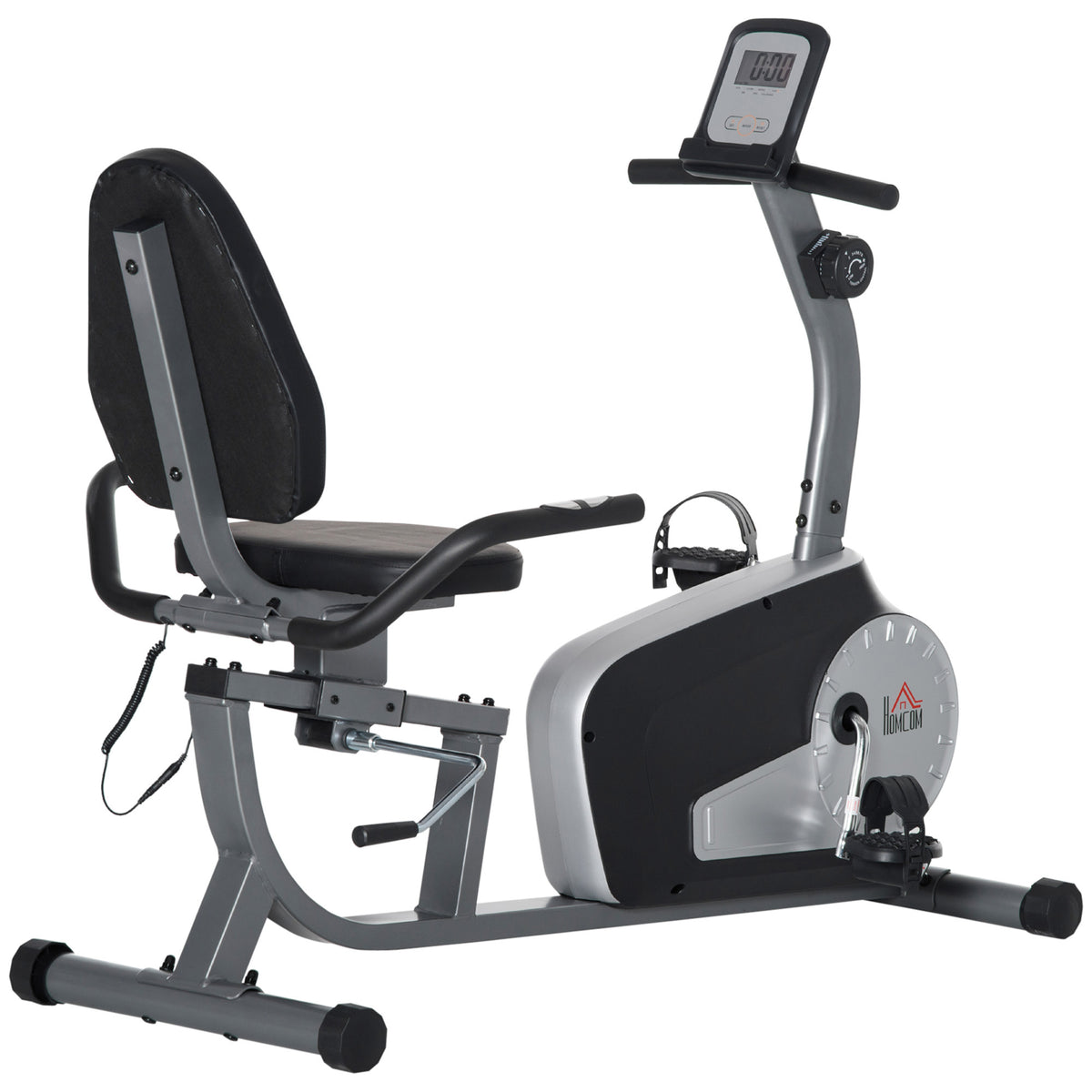 Bicycle trainer with 8-level resistance 122-137 x 62 x 103cm Steel Grey+Black+Silver