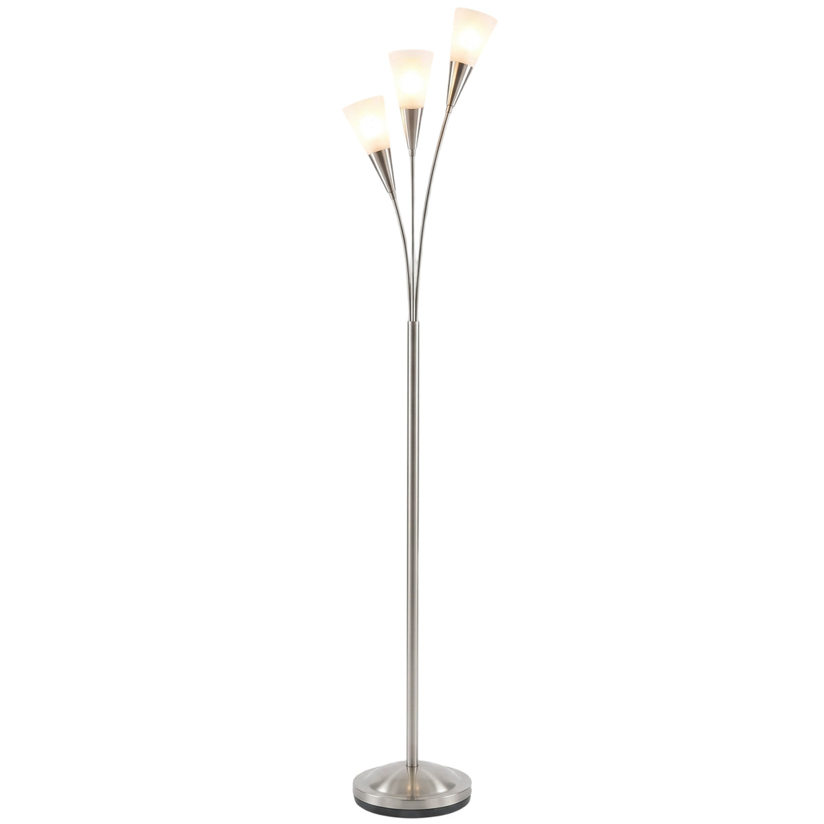 Floor lamp living room 40 W standing lamp with foot switch, 3 x E14 socket for bedroom, office, without bulb