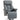 Recliner chair, reclining function, leather look, footrest, up to 120 kg, 78 x 80 x 109 cm, grey