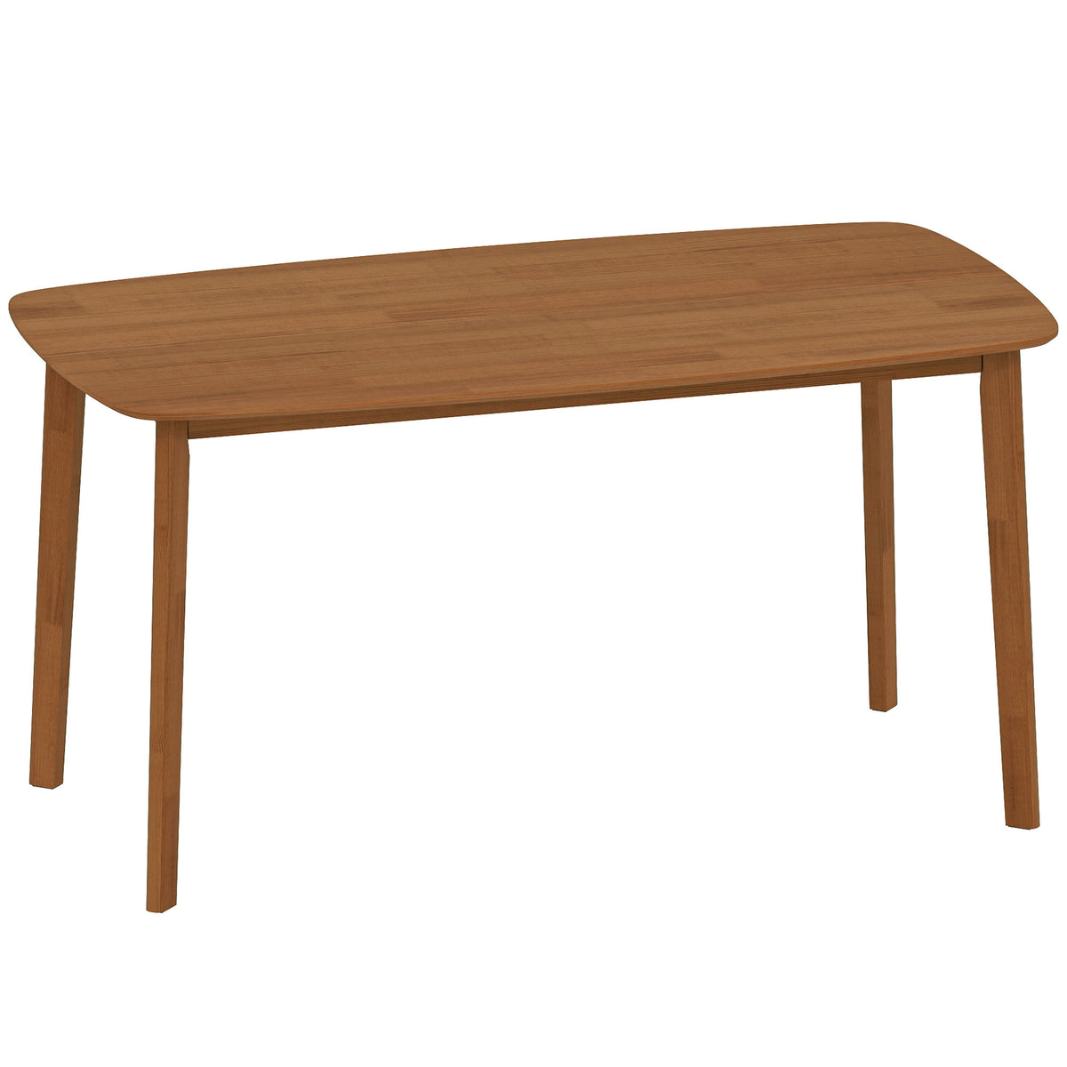 Dining table, country house style, lacquered finish, wood, 150 x 80 cm, brown