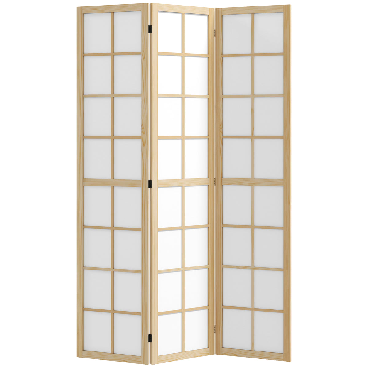 Folding room divider, freestanding privacy screen for living room, bedroom, office, 120 x 170 cm