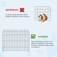 Puppy Playpen 8-Piece Puppy Enclosure with 8 Grid Panels, Door, Protective Tarp, Exercise Pen, 61cm High, Puppy (5)