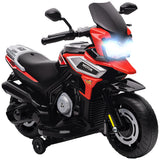 Electric motorcycle for children aged 18-36 months, ride-on vehicle, training wheels, lights, music, plastic