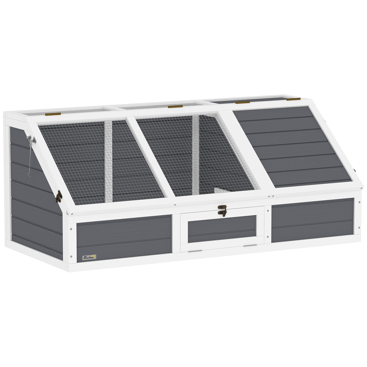 Tortoise box, outdoor tortoise enclosure, bottomless design, easy to open, tortoise house, light gray