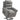 Recliner with lift assist, 8 massage points, heated backrest, linen look, light gray
