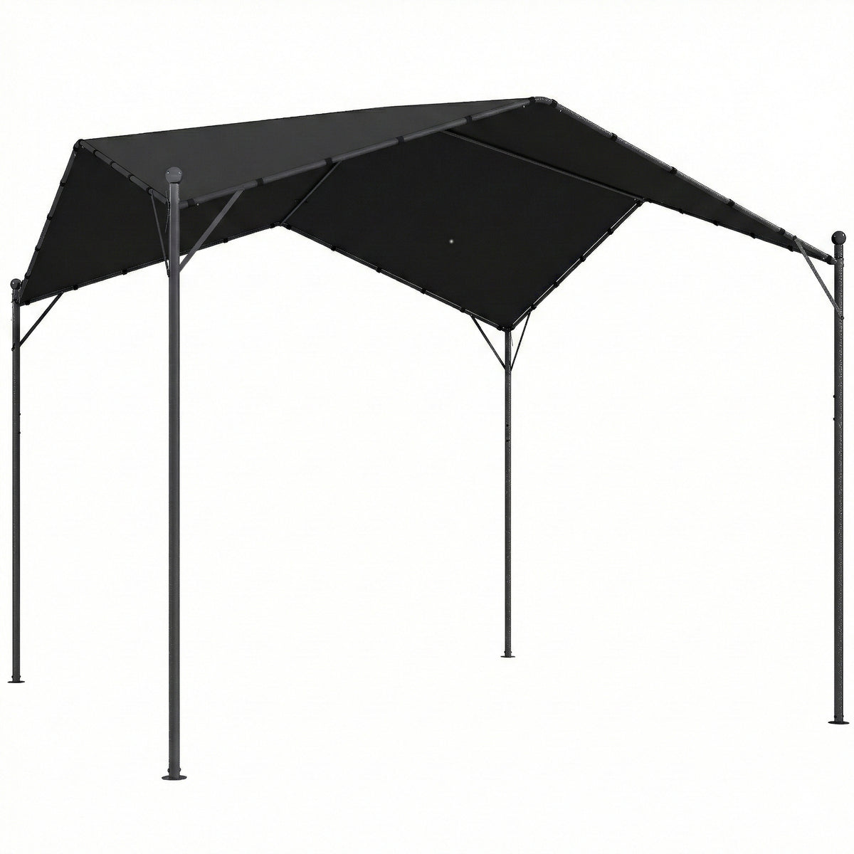 Pergola Pavilion 3x3m Water-repellent Stable winterproof Sun protection with gable roof triangular bracing