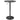 Bar table for 2 people, height-adjustable, marble look, 60 x 60 x 68-93.5 cm, black