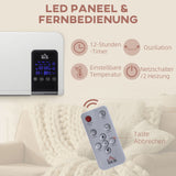 Electric heater, wall-mounted, oscillation function, 2 modes, timer, LED display, white (5)