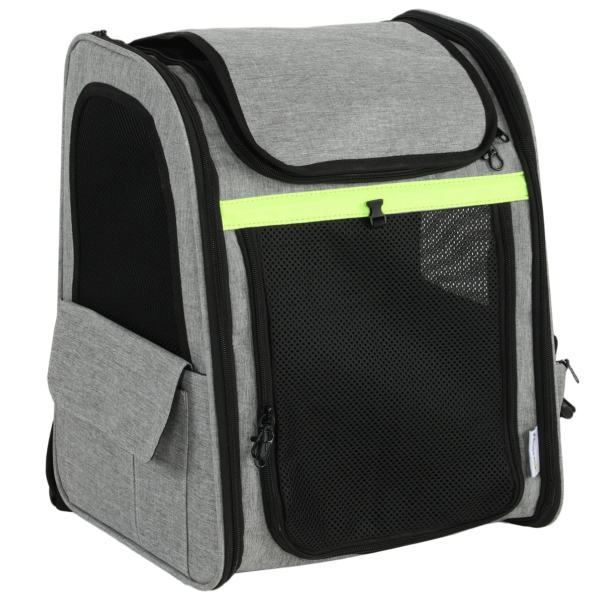 Expandable dog carrier, pet transport box with 5 pockets and reflective strip, for dogs up to 10 kg, 33.5x28x42