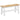 2-seater bench, oak-look wooden bench, stabilizing crossbar, for living room, dining room, hallway, rubberwood