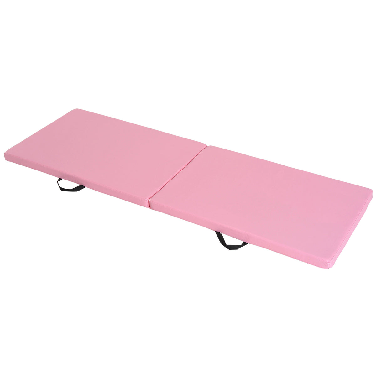 Training Mat Foldable Fitness Mat with Handles for Yoga, MMA, Fitness, Pilates, Synthetic Cover, 180 x 60 x 5 cm