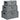 Set of 3 PE rattan storage baskets, with lid, carrying handles, 35.5 cm x 28.5 cm x 18 cm, grey