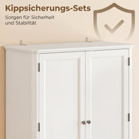 Kitchen cabinet with 4 doors, drawer and adjustable shelves for kitchen, 80 x 39.5 x 186.4 cm white (6)