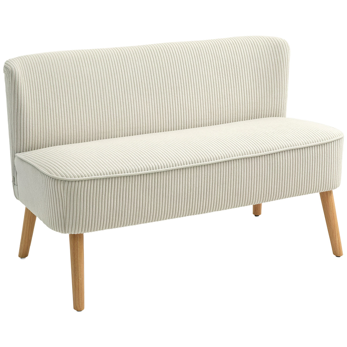 2-seater sofa, soft upholstery, easy-care cover, load capacity up to 150 kg, 117 x 56.5 x 77 cm, cream white