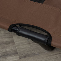 Dog bed, foldable, outdoor dog bed, elevated, 122 cm x 92 cm x 23 cm, coffee brown + black (8)