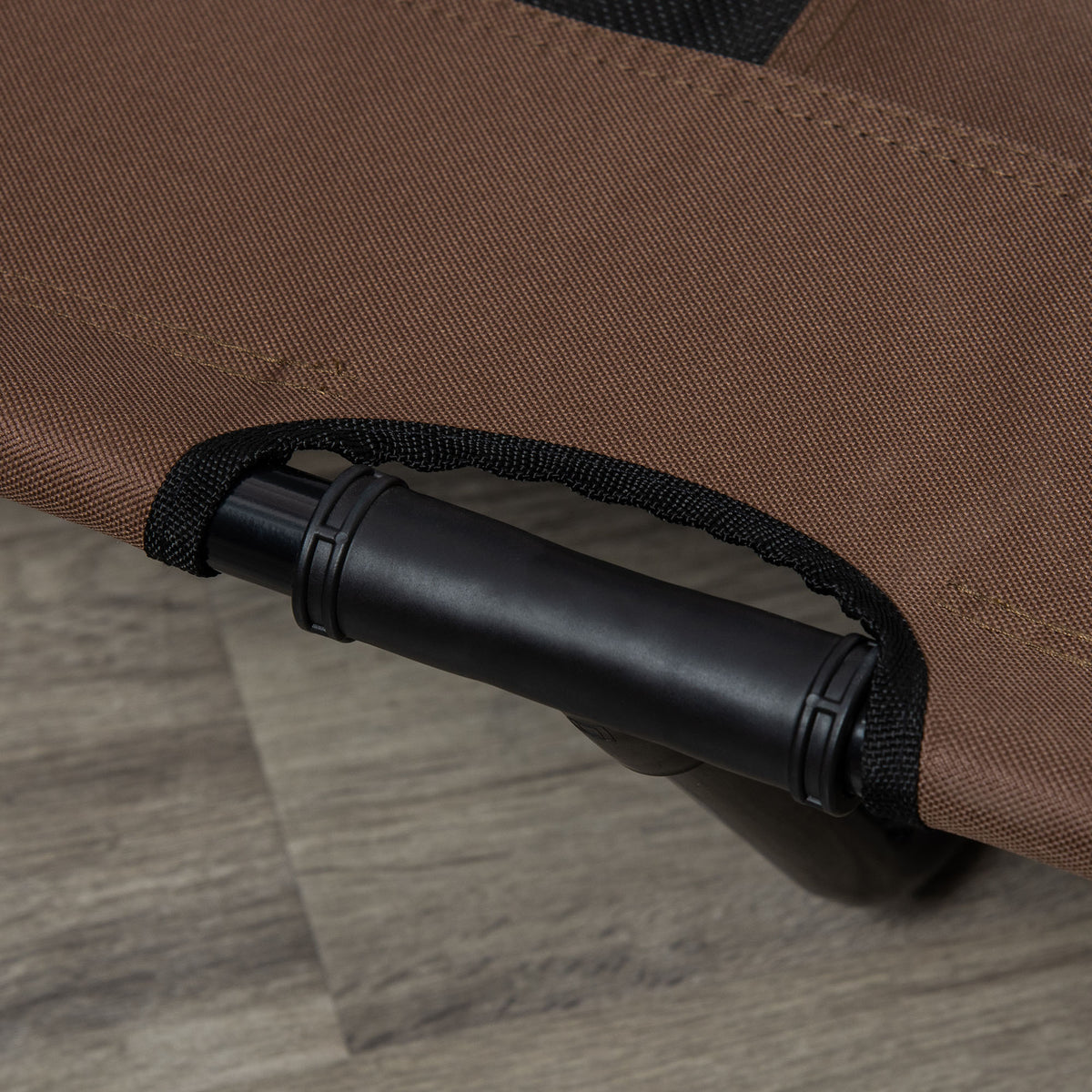 Dog bed, foldable, outdoor dog bed, elevated, 122 cm x 92 cm x 23 cm, coffee brown + black (8)