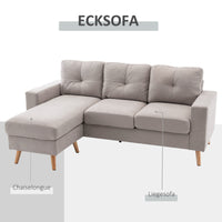 3-seater corner sofa, linen look, reversible chaise longue, 193x136x85 cm, light grey (6)