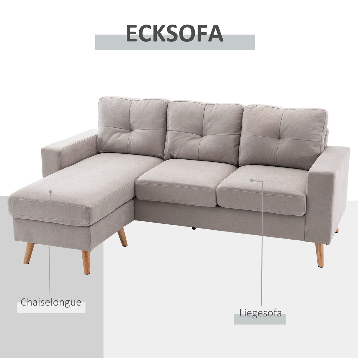 3-seater corner sofa, linen look, reversible chaise longue, 193x136x85 cm, light grey (6)
