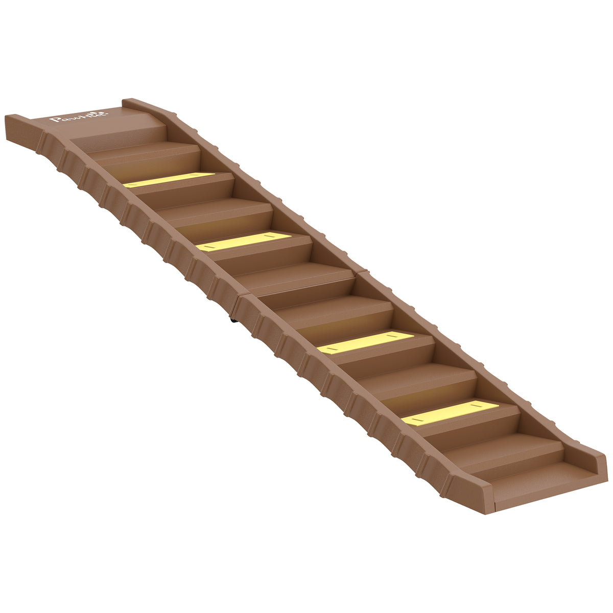 Foldable car dog ramp, 10-step dog stairs with non-slip surface, 154x40cm for medium-sized dogs up to 25kg
