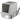 Stainless steel litter box, enclosed litter box with scoop, odor bags, entry and exit