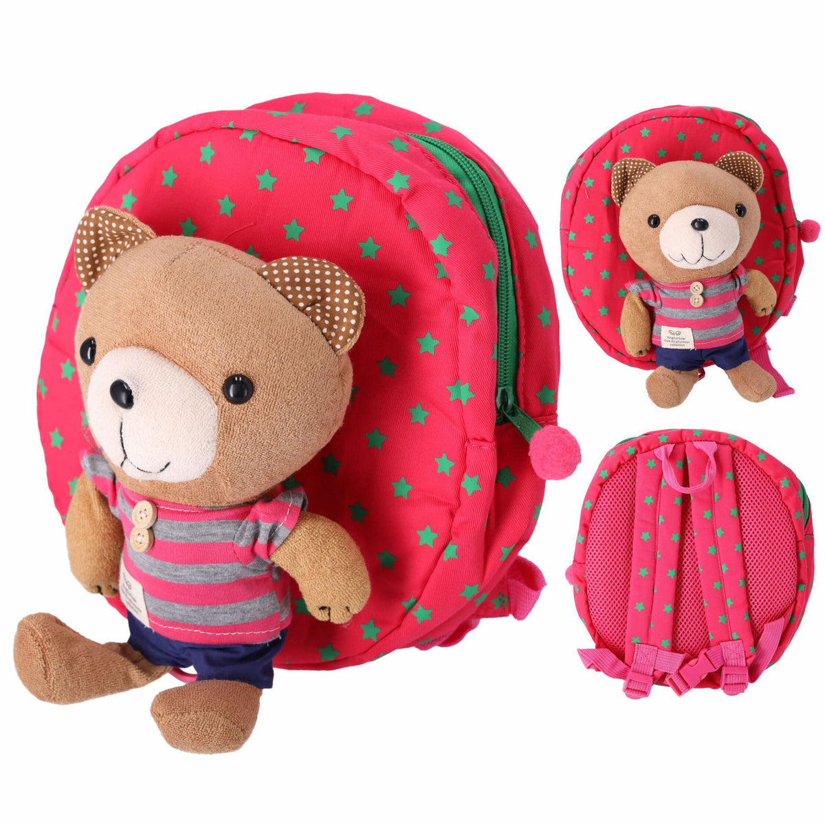 Rucksack für Kinder mit Sicherheitsleine – rosa – Produktabbildung 2