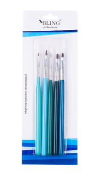 BLING Professional Nagelstyling-Pinselset - 5 Stück