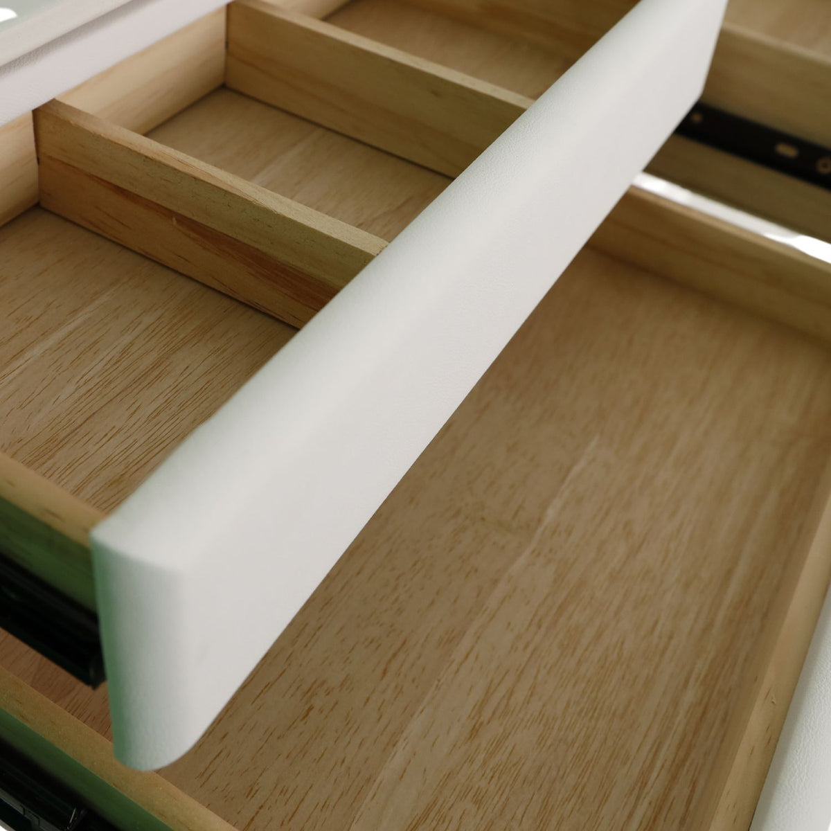 LED-Schminktisch im Marmordesign / 100 cm, weißes Möbelset – Produktabbildung 6