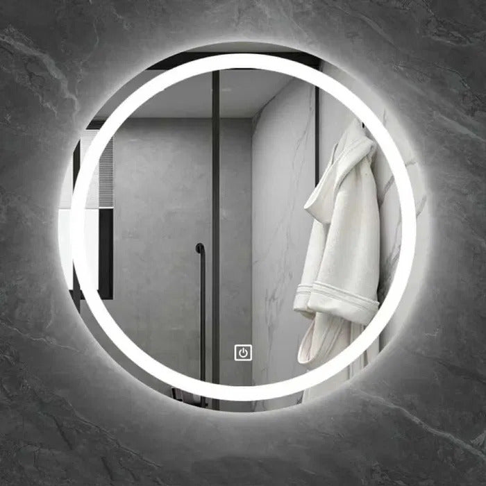 Spiegel mit LED-Beleuchtung zum Aufhängen, Touch-Schalter, 80 cm – Produktabbildung 2