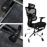 Ergonomischer, verstellbarer Bürostuhl aus Mesh – Schwarz – Produktabbildung 4