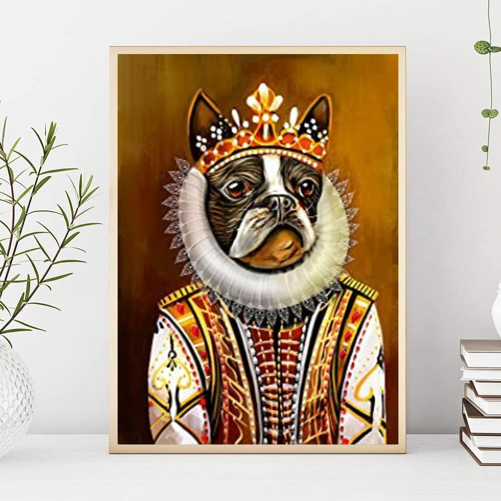 Diamantstickerei / 5D-Bild / Diamantmosaik / Diamond Painting – Hund, Größe 40x50 cm