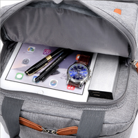 Schulrucksack für Schüler und Studenten – hellgrau – Produktabbildung 10