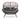 Modernes Gartensofa / Doppel-Kuschelsessel in Cocoon-Form – Naturbraun & Graphit