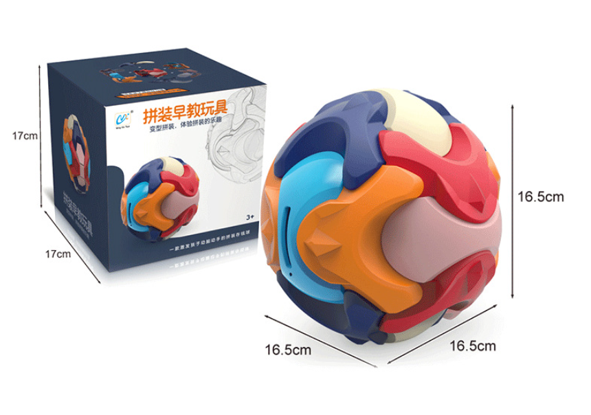 Spardose, 3D-Puzzle-Faltball – rund