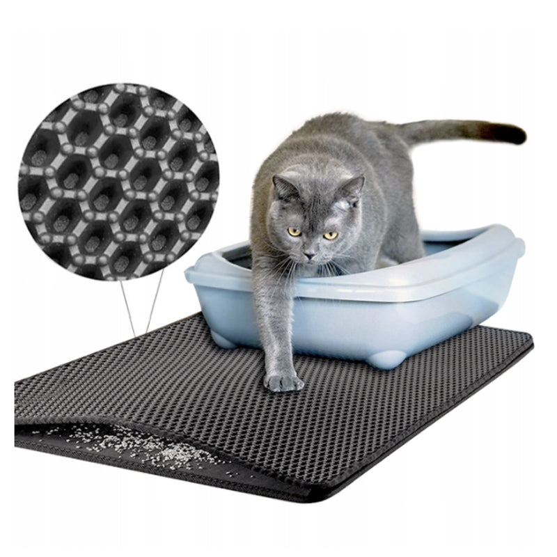 Katzenmatte für die Katzentoilette - grau