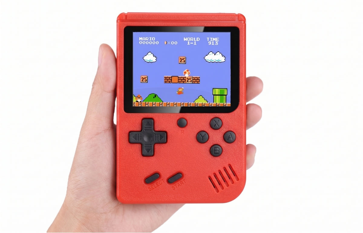 Mini-Handheld-Konsole SUP mit 400 Spielen – rot (für eine Person)