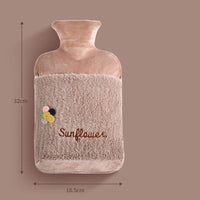 Plüsch-Wärmflasche, Wärmflasche im Pullover 2L - Altrosa, Sonnenblume – Produktabbildung 3
