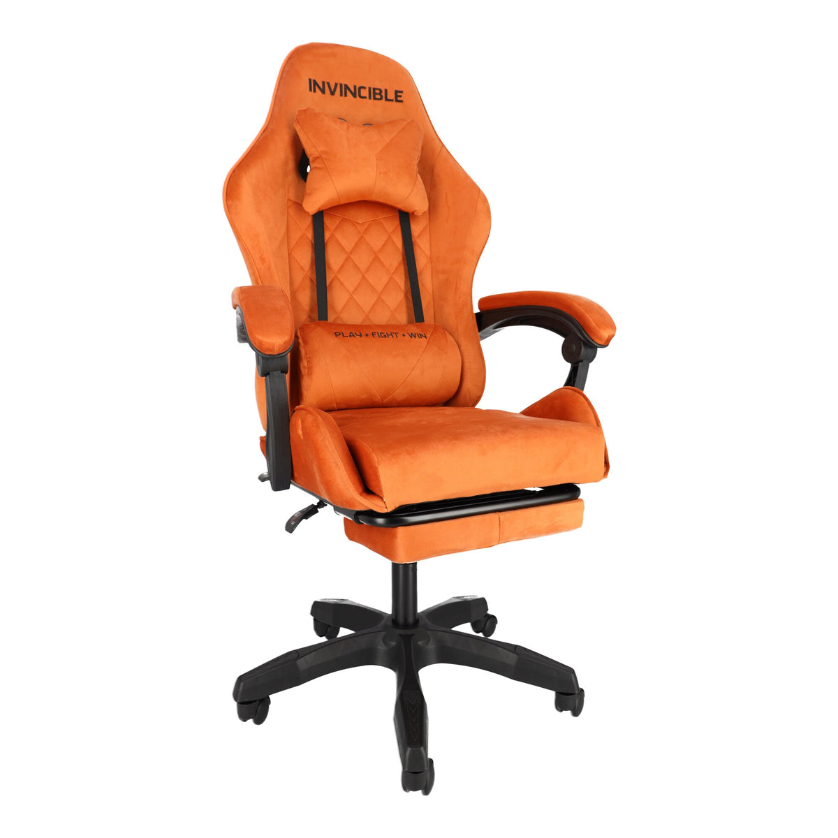 Gamingstuhl Braun Drehbar Bürostuhl für den Schreibtisch mit Fußstütze